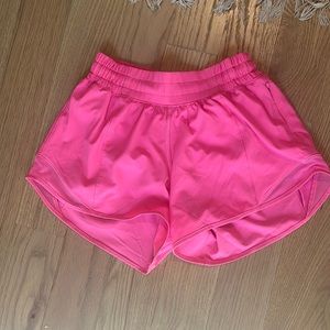discontinued pink 4 inch lululemon hotty hots